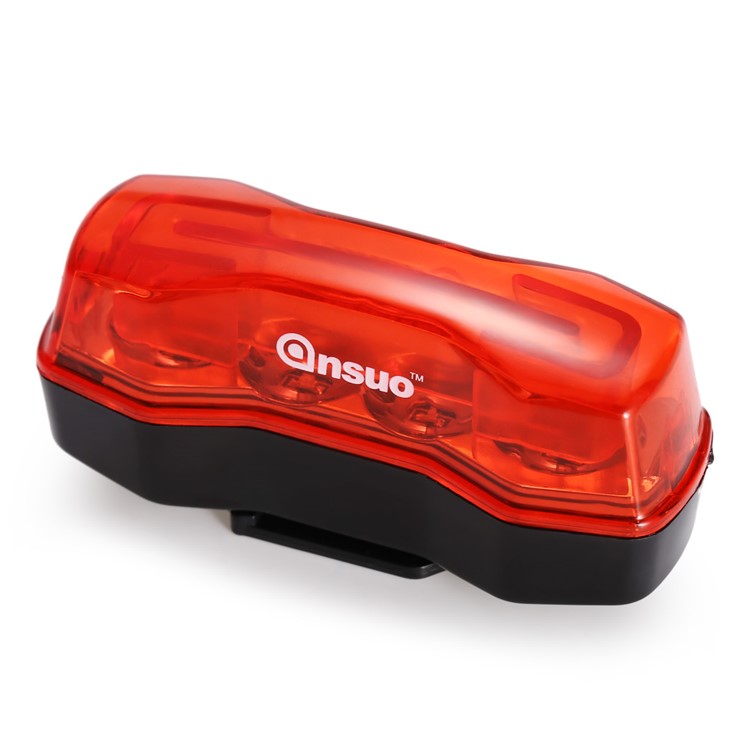 ANSUO Outdoor Waterproof Highlight 4-LED Bicycle Tail Light - Red-5