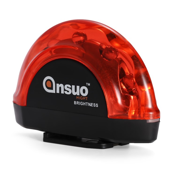 ANSUO Outdoor Waterproof 5-LED Taillight Bike Bicycle Safety Warning Tail Lamp with 7 Lighting Modes-4