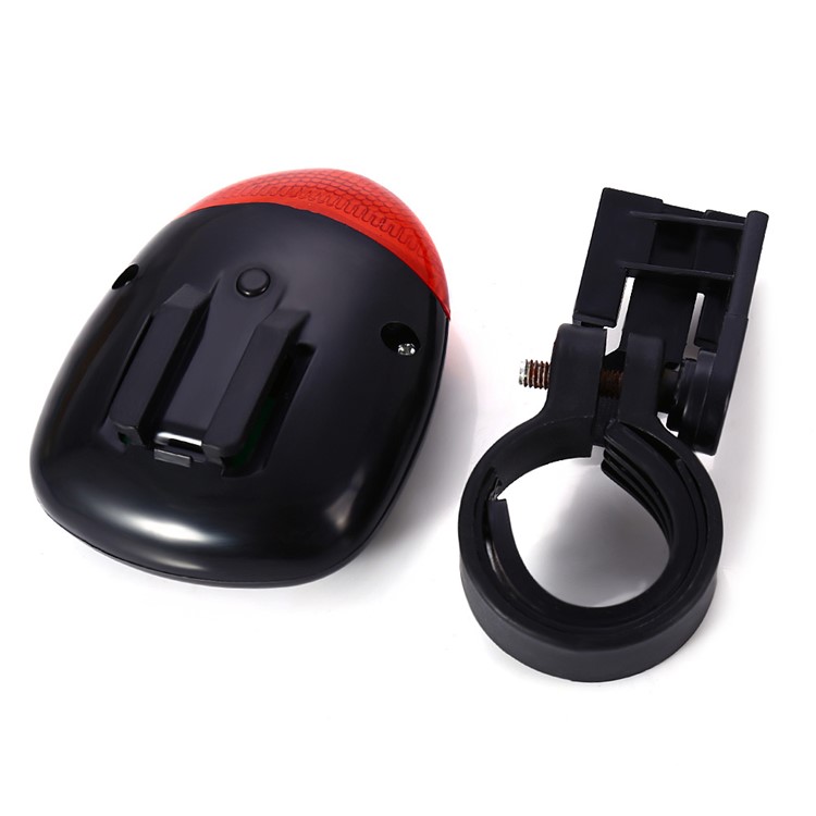 Solar Warning Bicycle Bike Tail Light Super Bright 2-LED Lamp Red Light - Black-3