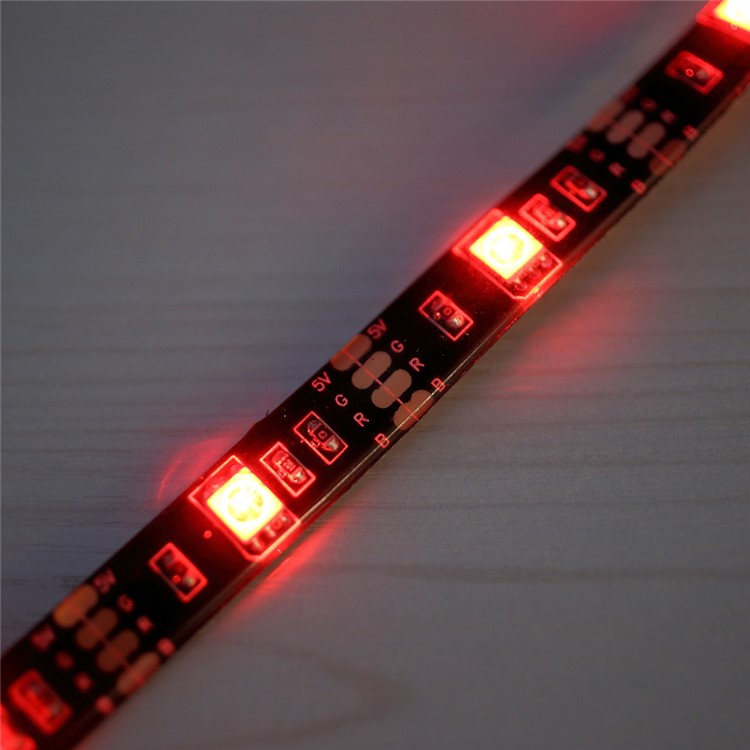 Flexible USB RGB LED Strip Light with Line-in Control (5V, 1 Meter) for Indoor Outdoor Decor-12