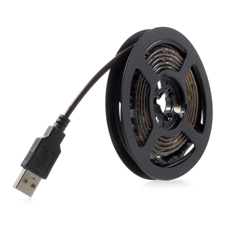 Flexible USB RGB LED Strip Light with Line-in Control (5V, 1 Meter) for Indoor Outdoor Decor-2