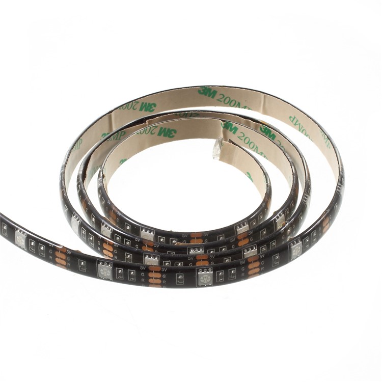 Flexible USB RGB LED Strip Light with Line-in Control (5V, 1 Meter) for Indoor Outdoor Decor-5