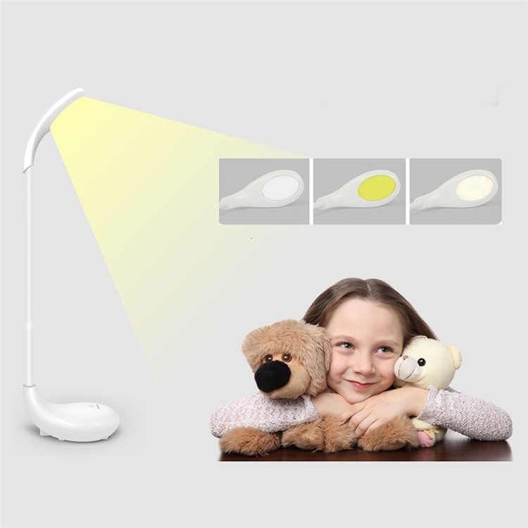 Q8 Creative Golf Cue Shape 360 Degree Rotary Dimmable USB Table Lamp Eye Car LED Desktop Light - White-1
