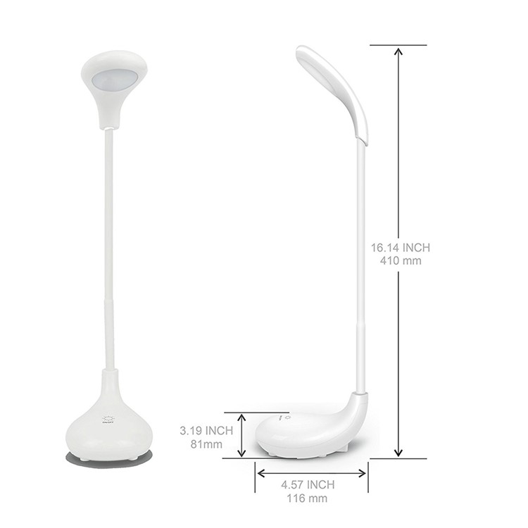 Q8 Creative Golf Cue Shape 360 Degree Rotary Dimmable USB Table Lamp Eye Car LED Desktop Light - White-9