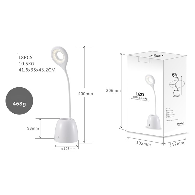 Q10 Eye Care LED Desk Lamps 360 Degree Flexible Gooseneck USB Energy Saving Lamp with Pen Holder-10