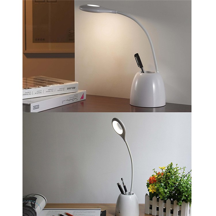 Q10 Eye Care LED Desk Lamps 360 Degree Flexible Gooseneck USB Energy Saving Lamp with Pen Holder-7