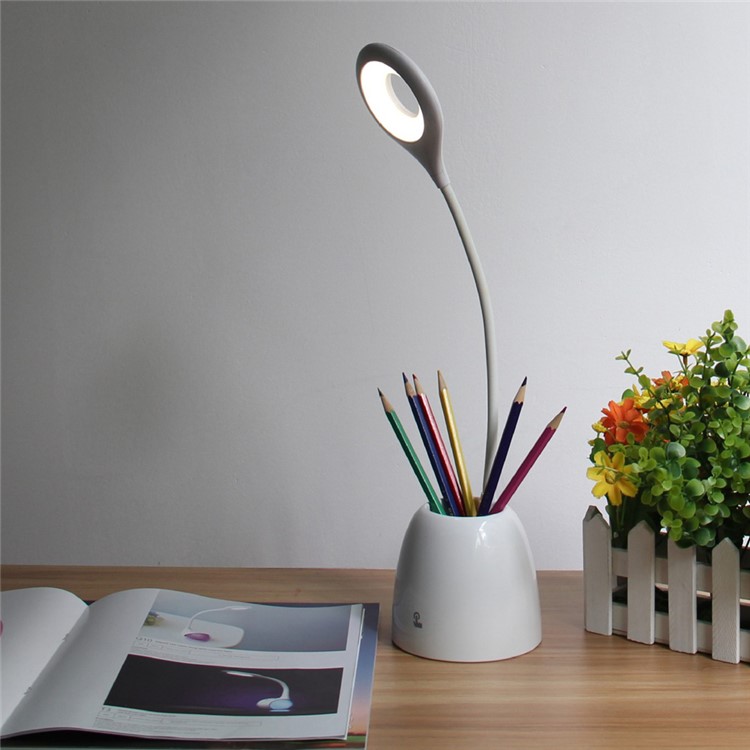 Q10 Eye Care LED Desk Lamps 360 Degree Flexible Gooseneck USB Energy Saving Lamp with Pen Holder-9