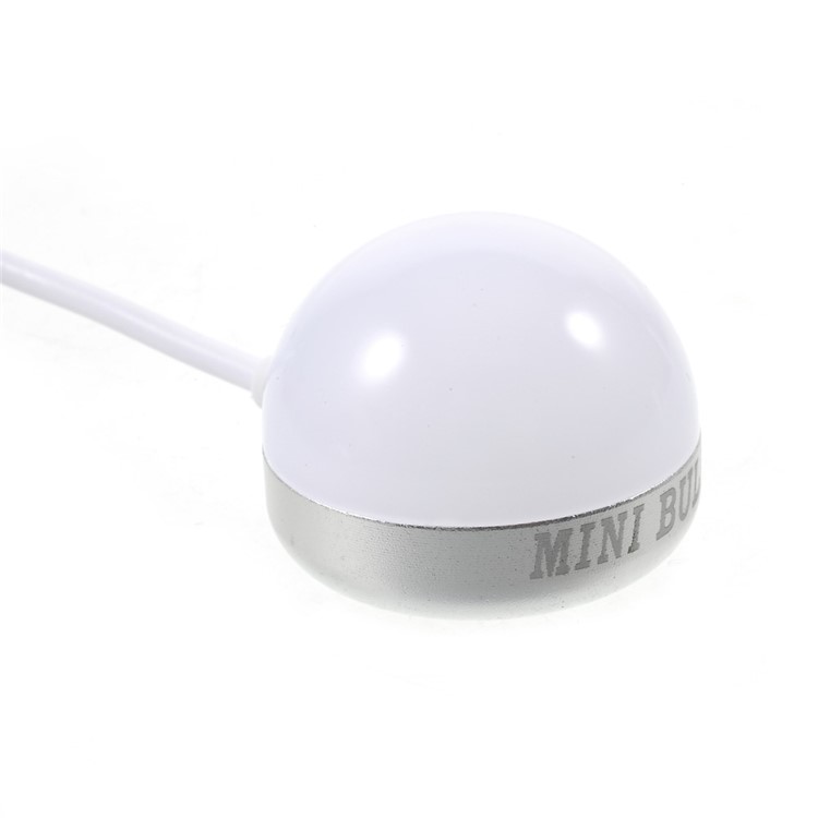 DC5V 2W Magnetic Mini USB Light Bulb LED Lamp with 1.5m Switch Cable - White-3