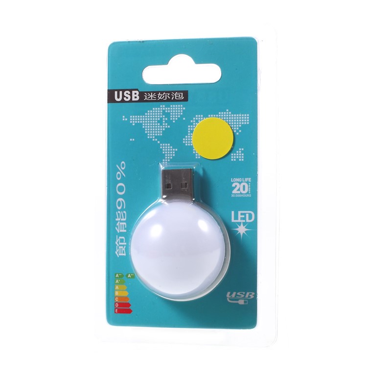 USB Powered Mini LED Bulb 150 Lumens - Warm White Light-5