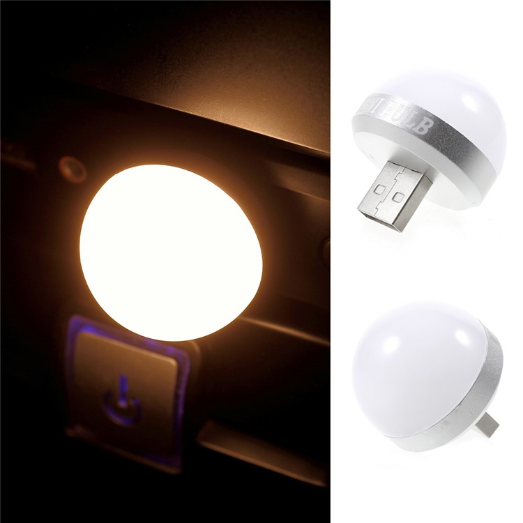 DC5V 2W Mini USB LED Light Bulb Reading Lamp - Warm White-1