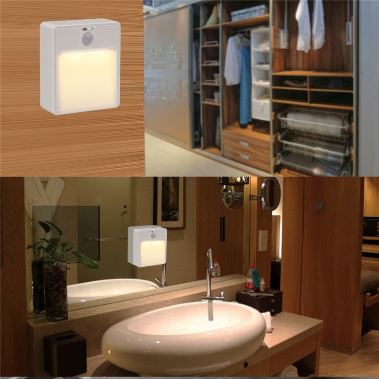 L810 Battery Powered LED Night Light PIR Motion Sensor Toilet Bedroom Closet Light-8