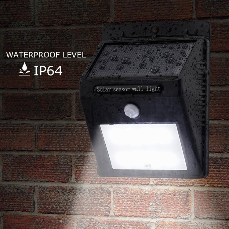 Outdoor Solar Motion Sensor Wall Light 12-LED IP65 Waterproof - White Light-1