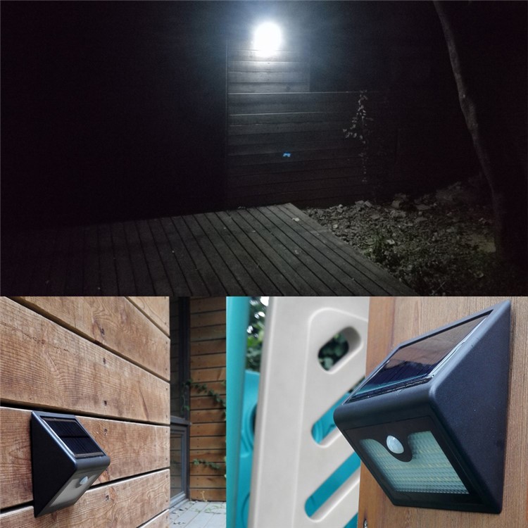 28-LED Outdoor Solar Motion Sensor Wall Light Built-in 2200mAh Battery - White Light-1