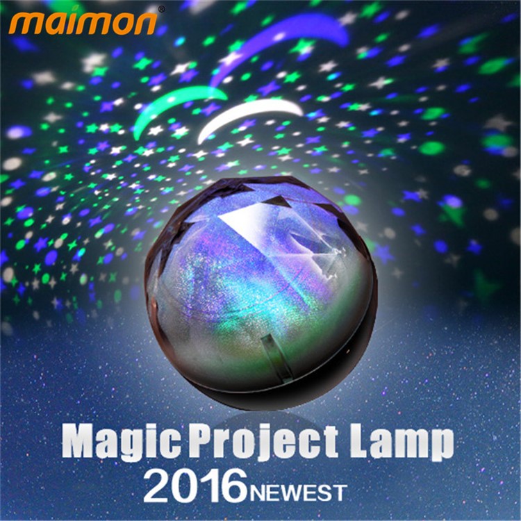 Magic Rotatable Projection Light Smart 3 Modes Dimmable Romantic Night Lamp - Blue-1