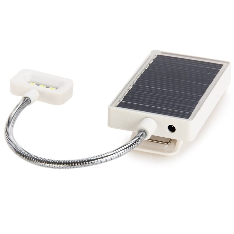 N600 Solar Book Light 3 LEDs Lamp Outdoor Light with Solar / USB Dual Charging Functions - White-3