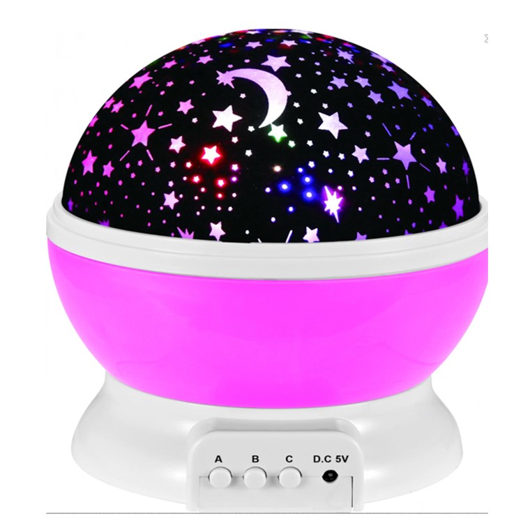 Fashion Starry Sky Dimmable Projection Lamp Bedside Decorative Night Light - Rose-1