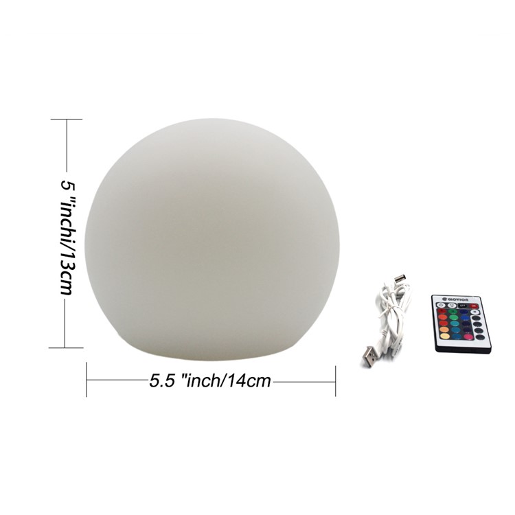 Rechargeable LED Night light Mood Atmosphere Dimming Table Lamp with Remote Control - White-3