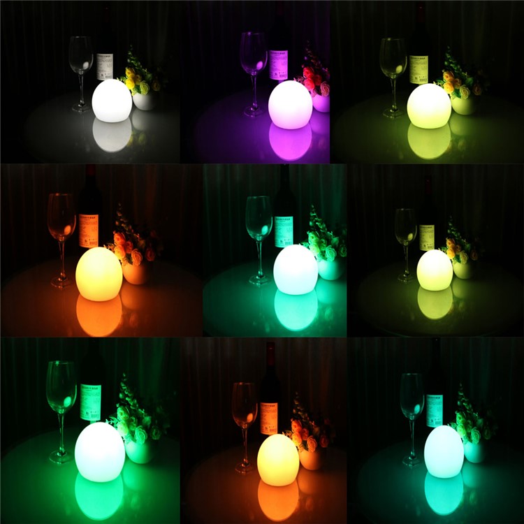 Rechargeable LED Night light Mood Atmosphere Dimming Table Lamp with Remote Control - White-7