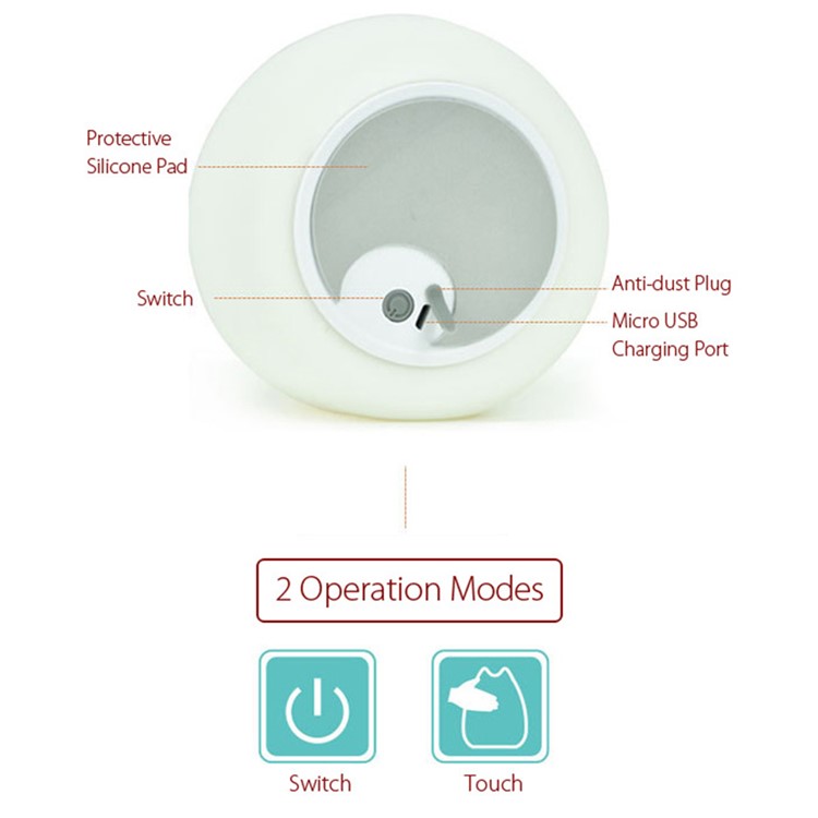 Lovely Kitten 7-Color Silicone LED Night Mood Light Tap Control Beside Lamp-9