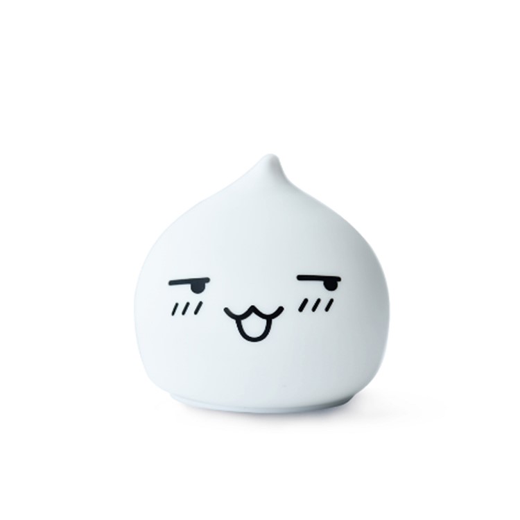 7-Color LED Mood Night Light Silicone Tap Control Beside Table Lamp - Laugh Icon-2
