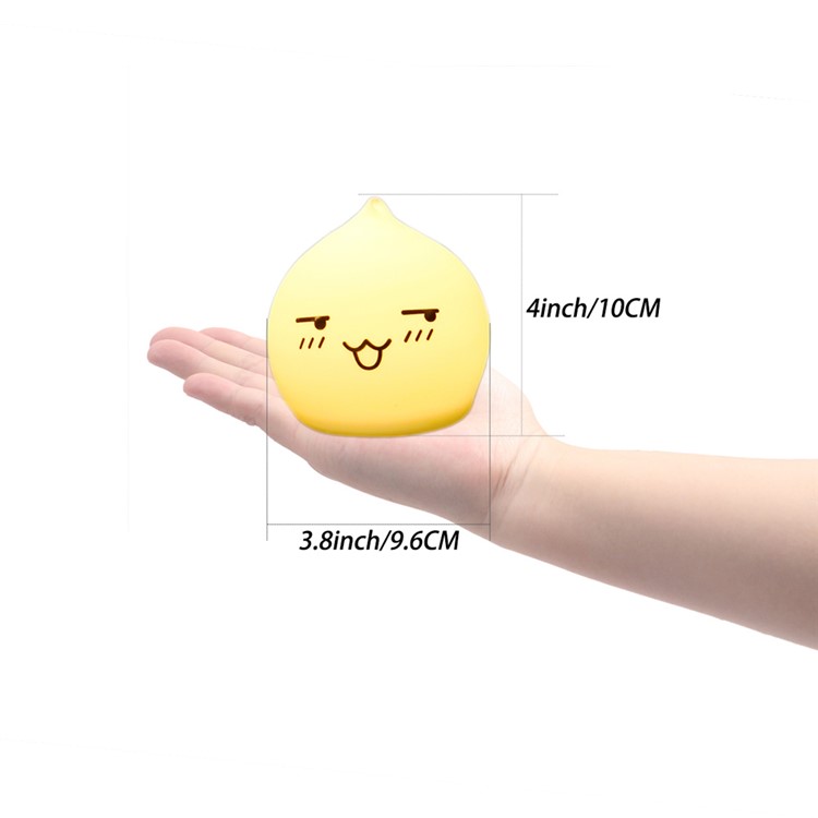 7-Color LED Mood Night Light Silicone Tap Control Beside Table Lamp - Laugh Icon-4