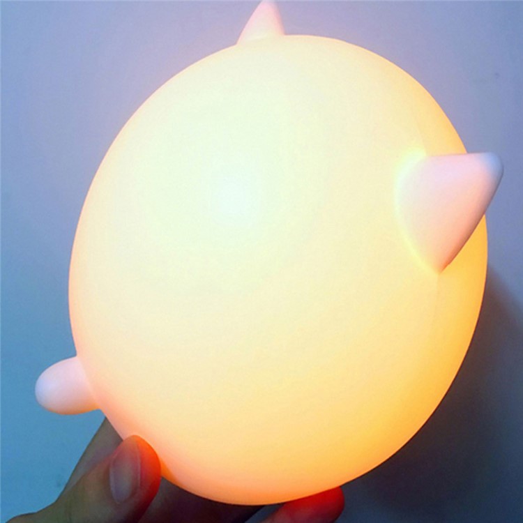 Cute Pig 7-Color Changing Silicone LED Beside Mood Night Light Tap Control Lamp-6