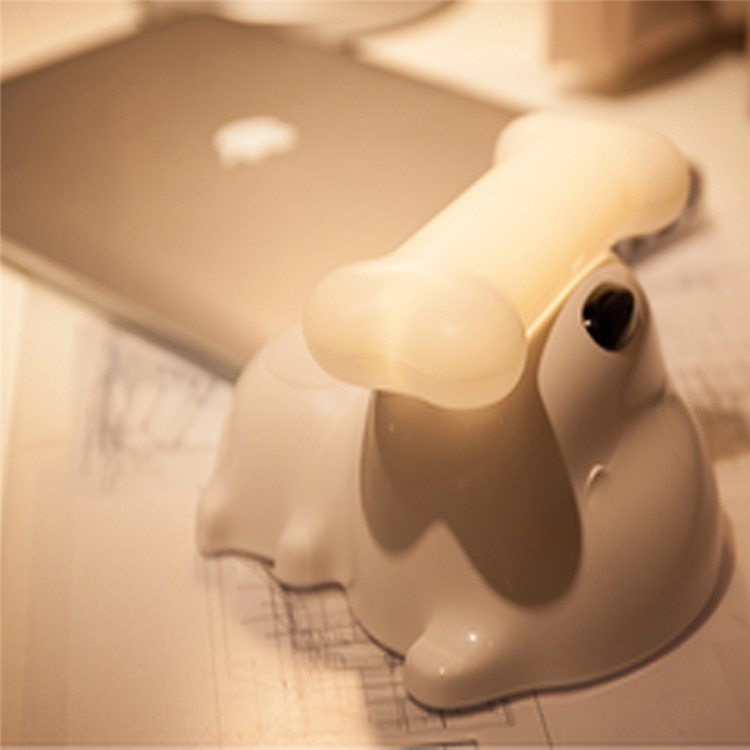 Puppy Dog Shape with Bone Light LED Night Light Touch Sensor Desk Lamp - Warm White-6