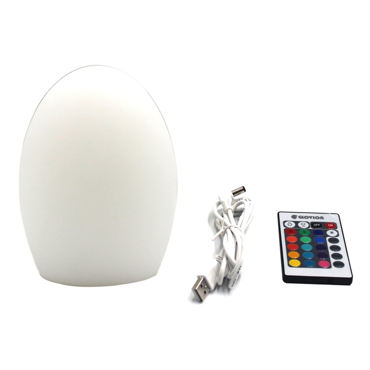 Cute Egg Shape 16-color Atmosphere LED Night Lamp - White-3