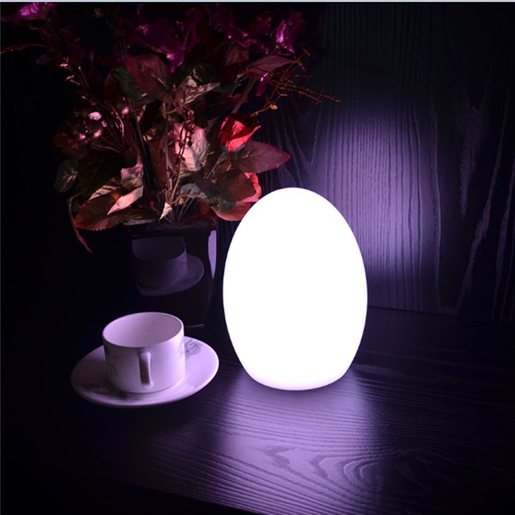 Cute Egg Shape 16-color Atmosphere LED Night Lamp - White-6