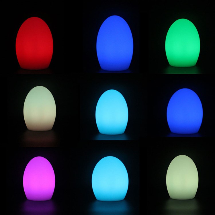 Cute Egg Shape 16-color Atmosphere LED Night Lamp - White-7