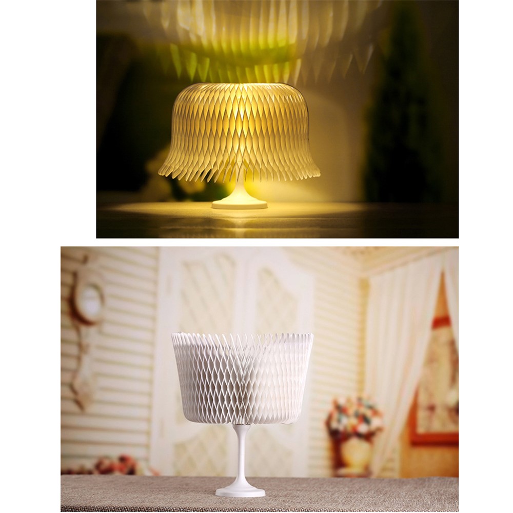 Creative Shape Changeable Paper Touch Control Night Light Dimmable LED Table Lamp Bedside Decoration-7