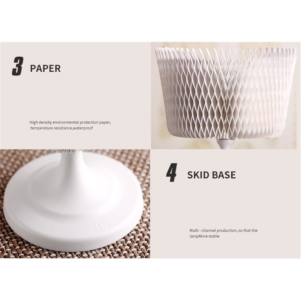 Creative Shape Changeable Paper Touch Control Night Light Dimmable LED Table Lamp Bedside Decoration-9