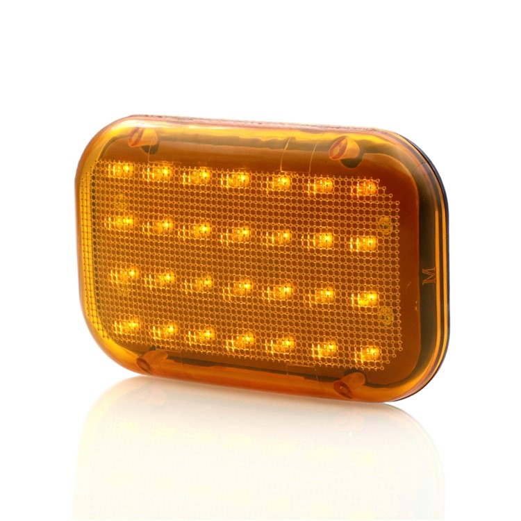 3W 28-LED Magnetic Base Car Truck Emergency Signal Warning Flashing Light - Yellow-1