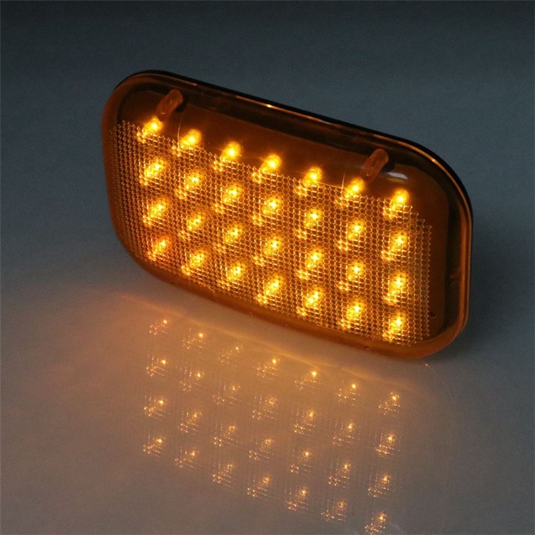 3W 28-LED Magnetic Base Car Truck Emergency Signal Warning Flashing Light - Yellow-5