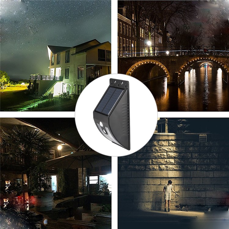 Waterproof Solar Powered 10-LED Light PIR Motion Sensor Wall Lamp Outdoor Light