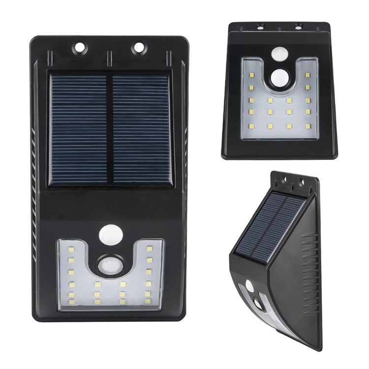 Waterproof 16-LED Light Solar Powered PIR Motion Sensor Wall Lamp-1