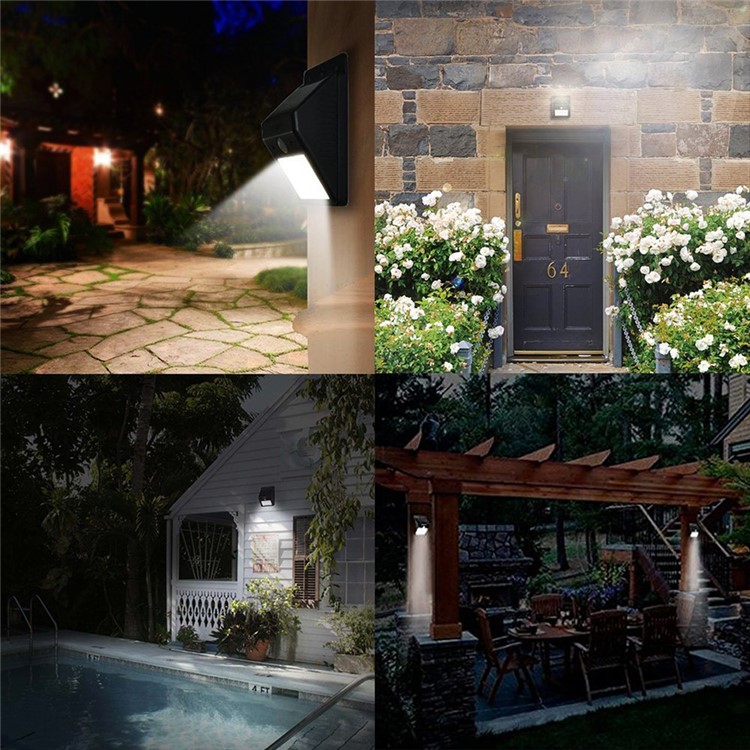 Waterproof 16-LED Light Solar Powered PIR Motion Sensor Wall Lamp-7