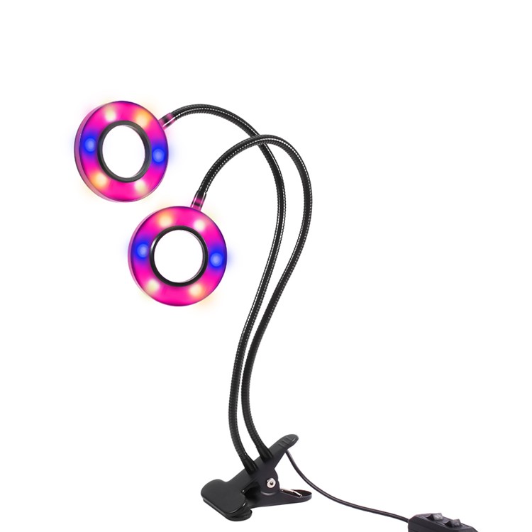 Double Head Gooseneck LED Plant Grow Light 12W - US Plug-1