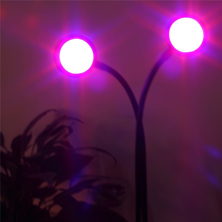 12W Double Head Gooseneck Round LED Plant Grow Light - EU Plug-11
