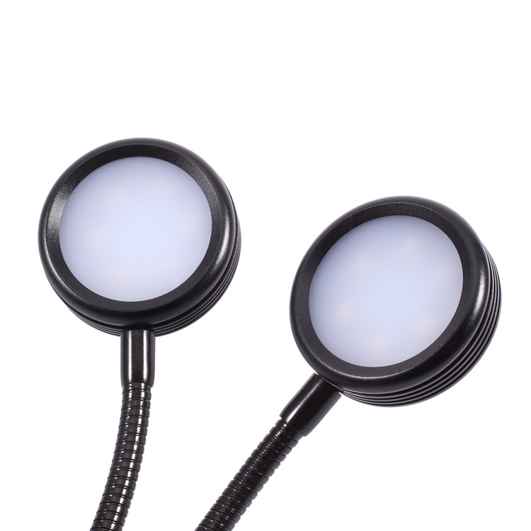 12W Double Head Gooseneck Round LED Plant Grow Light - EU Plug-14