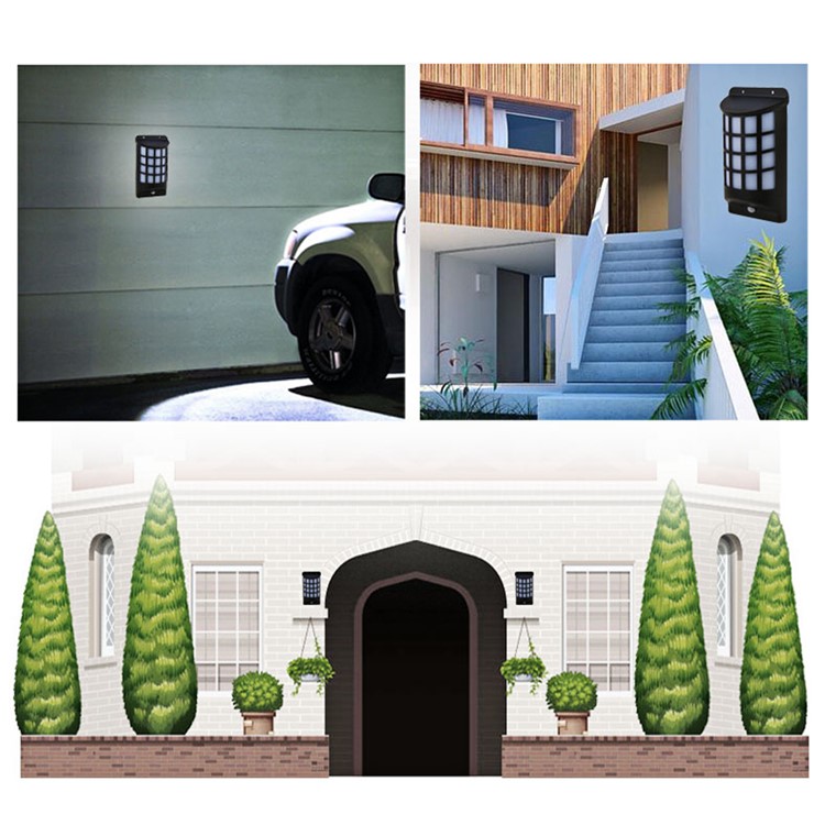 YY-106 Solar Energy Light Sensor and PIR Sensor Light Outdoor Wall Light Semi-circular Wall Lamp-11