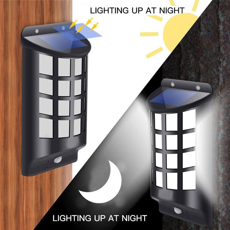 YY-106 Solar Energy Light Sensor and PIR Sensor Light Outdoor Wall Light Semi-circular Wall Lamp-8