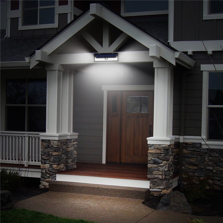 WH-BD-B1-5W Solar Energy Light Sensor and PIR Sensor Light Outdoor LED Wall Light - White Light-12