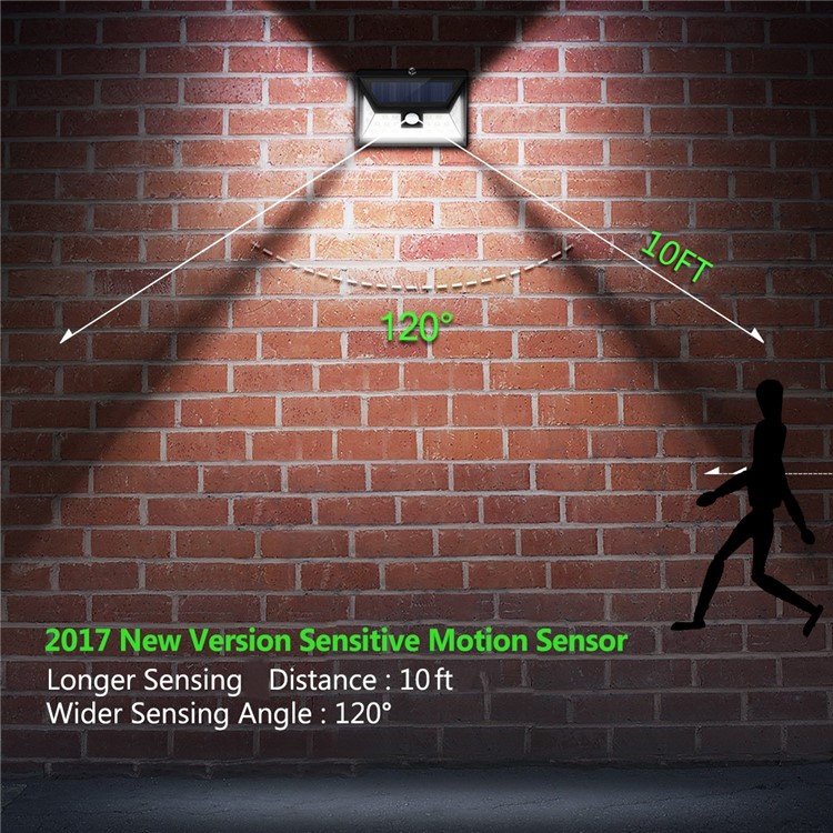 WH-BD-B1-5W Solar Energy Light Sensor and PIR Sensor Light Outdoor LED Wall Light - White Light-3