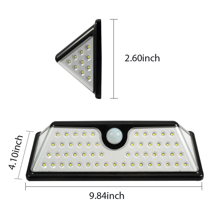 WH-BD-B1-5W Solar Energy Light Sensor and PIR Sensor Light Outdoor LED Wall Light - White Light-5