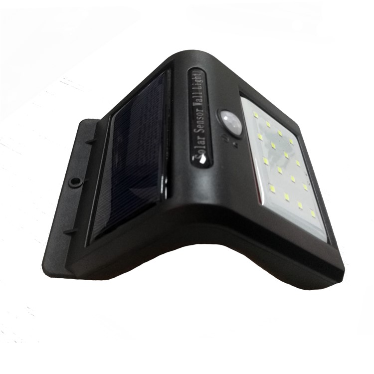 16 LED Solar Energy Light Sensor and PIR Sensor Light Outdoor Waterproof LED Wall Light - Black-5