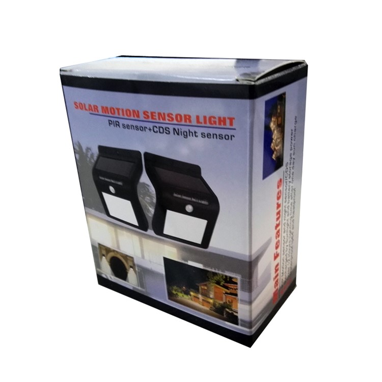 16 LED Solar Energy Light Sensor and PIR Sensor Light Outdoor Waterproof LED Wall Light - Black-8