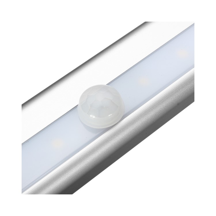 10 LEDs PIR Motion Sensor Cabinet Light Battery Powered Night Light - White / White Light-17