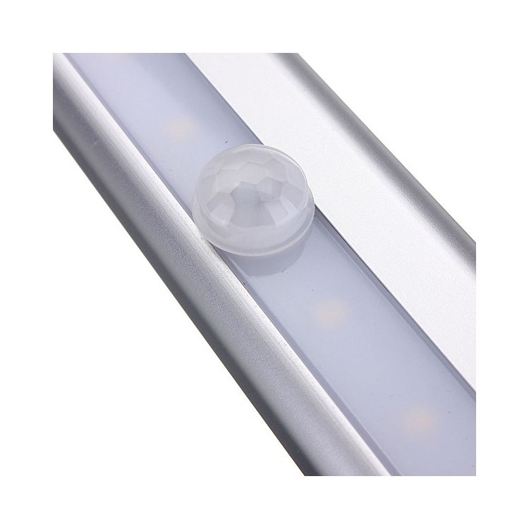 10 LEDs PIR Motion Sensor Cabinet Light Battery Powered Night Light - White / White Light-23