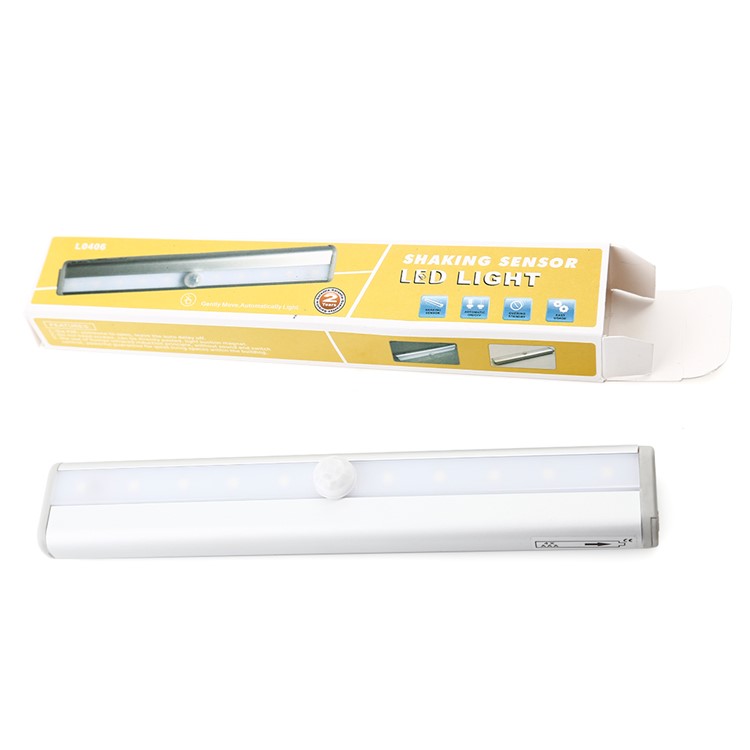 10 LEDs PIR Motion Sensor Cabinet Light Battery Powered Night Light - White / White Light-31